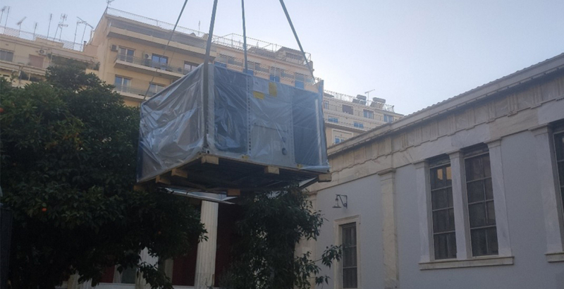 Εγκατάσταση αντλίας θερμότητας στο κτίριο της Ιστορικής Πρυτανείας